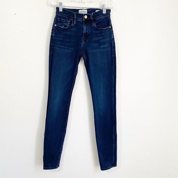 Frame Le Skinny De Jeanne Crop Jeans in Porter Size 24 - Picture 1 of 5